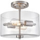 Verlana 2 Light 11 inch Brushed Nickel Indoor Semi-Flush Ceiling Light